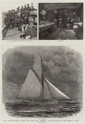 Das anglo-amerikanische Yacht-Rennen um den America Cup, Skizzen auf der englischen Yacht Galatea